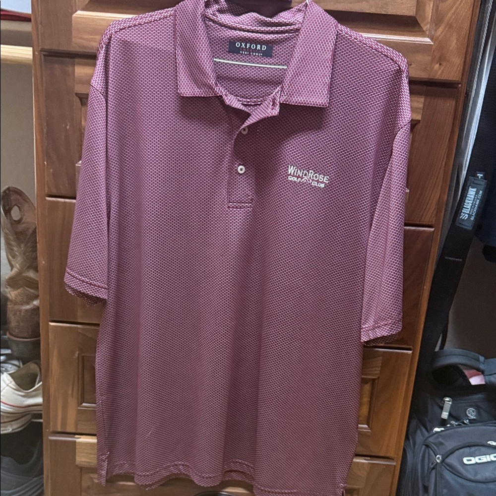 Oxford Men's Burgundy Polo Shirt